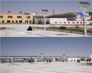 甘肅廣場太陽能庭院燈-甘肅省榆林市靖邊縣重點鎮文化廣場路燈工程